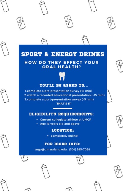 Sport and Energy Drinks Research Study Poster